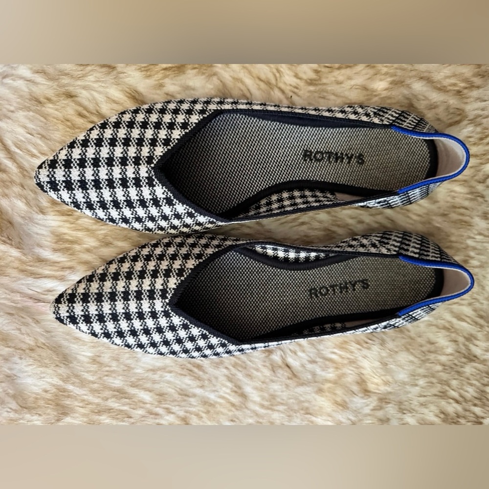 Rothy's Houndstooth/checkered/Picnic Point Flats - Size 10